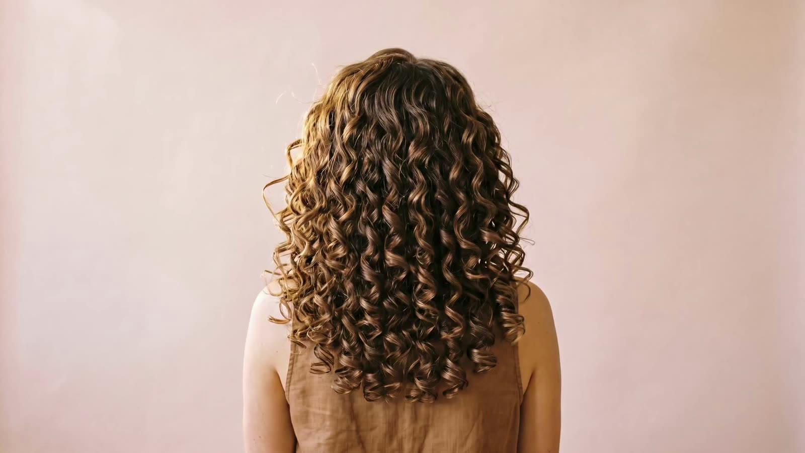 After the curly cut: the same head assembled into defined, glossy spirals